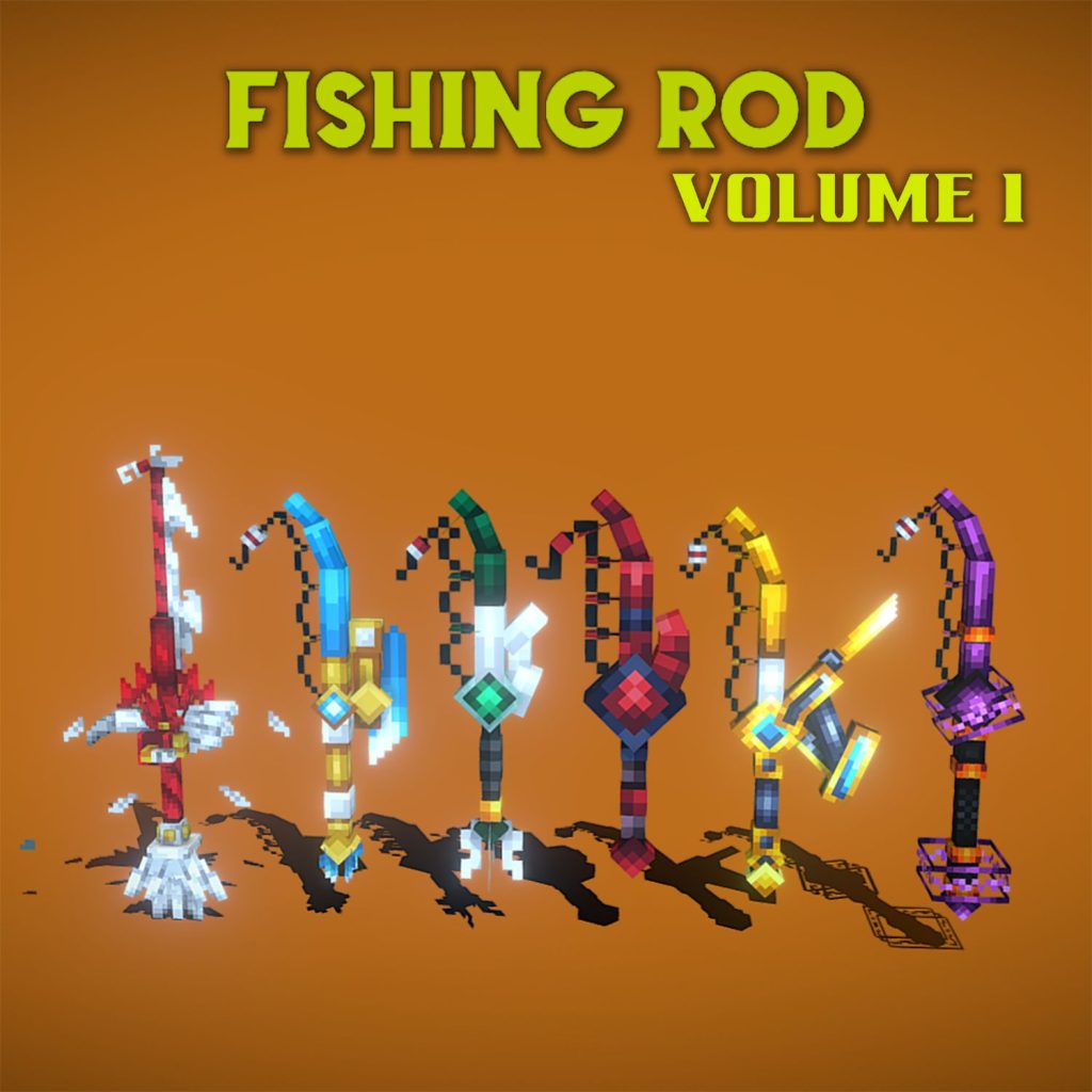 Fishing Rod Pack Volume 1 EliteCreatures 3D Model Shop