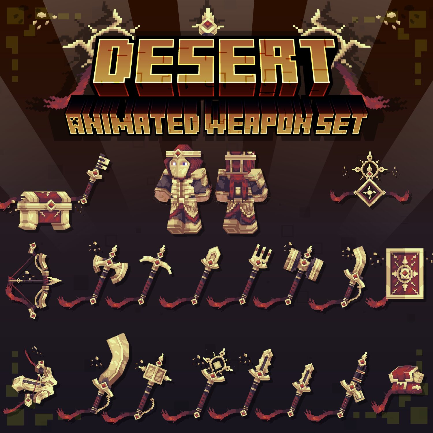 Desert Animated Weapon Set