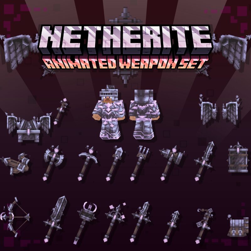Netherite Animated Weapon Set