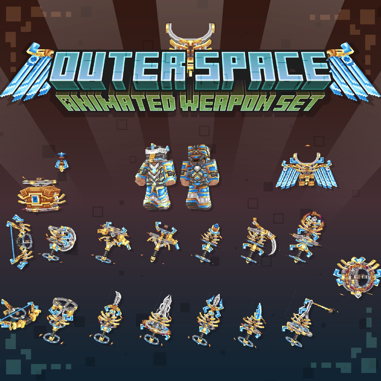 Outer Space Animated Weapon Set