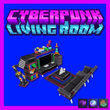 Cyberpunk Living Room Animated Furniture