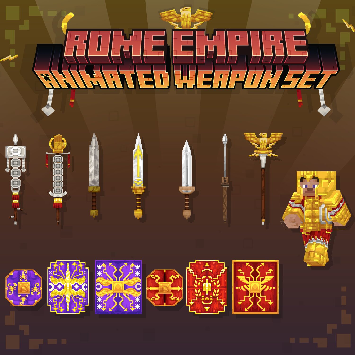 Rome Empire Animated Weapon Set